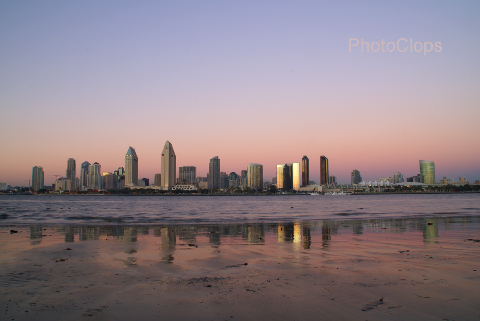 Downtown San Diego At Dusk