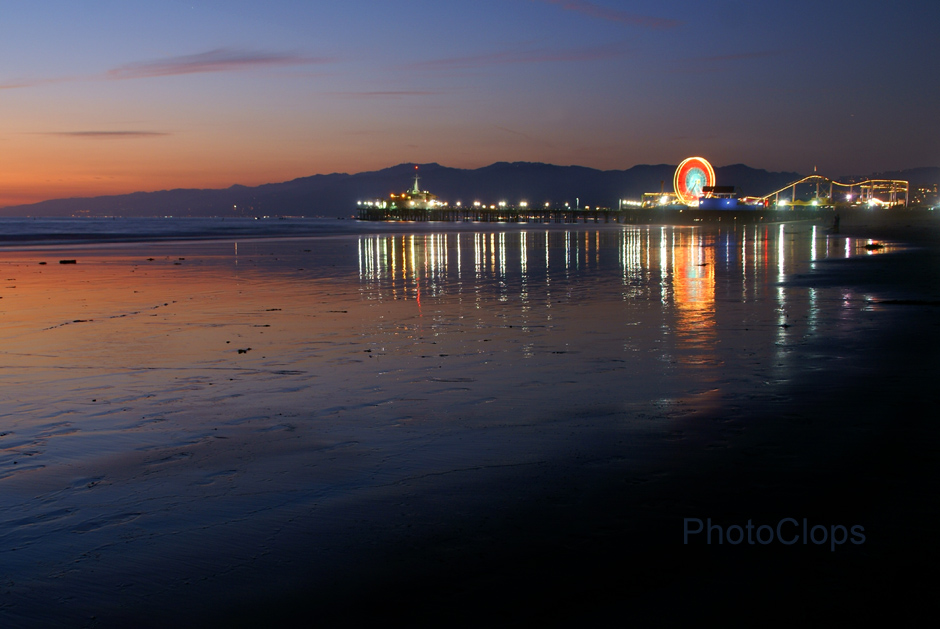 Santa Monica Pier At Dusk