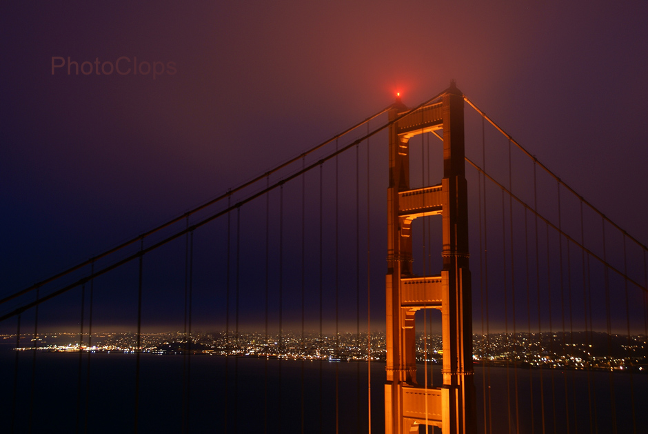 Golden Gate Bridge At Night